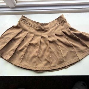 Pleated micro mini skirt
